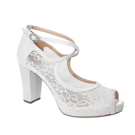 Sandalia Noiva Branca Renda Meia Pata Salto Alto Grosso - Duani - Sandália  Feminina - Magazine Luiza