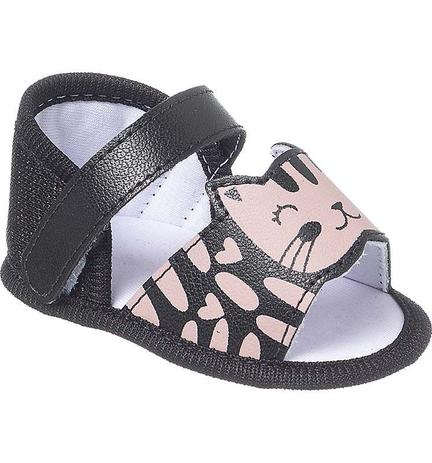 Sandália para bebê Preta com Gatinho Rosa 13/18 - Keto Baby - Sandália para  Bebês - Magazine Luiza
