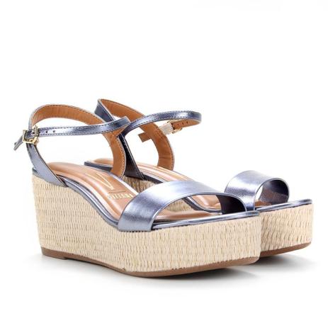 Sandália Plataforma Vizzano Metalizada Corda Feminina - Sandália Feminina -  Magazine Luiza
