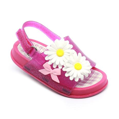 Sandália Plugt Mini Bizz Flor Margarida Gliter Pink 201.031 - Sandália  Infantil - Magazine Luiza