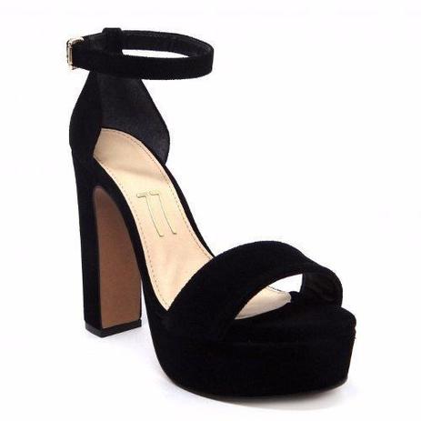 sandália tira preta