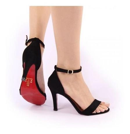 sandalia vermelha tira