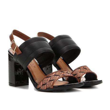 sandália ramarim salto grosso tratorada feminina