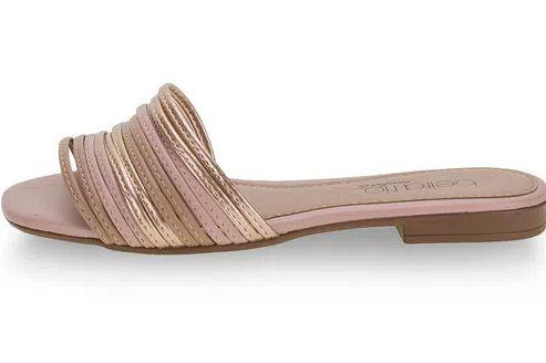 sandalia beira rio ouro rosado