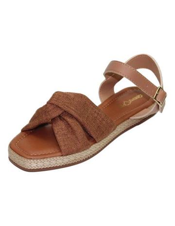 sandalia rasteira cruzada