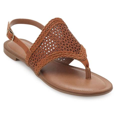 sandalia rasteira dakota vermelha