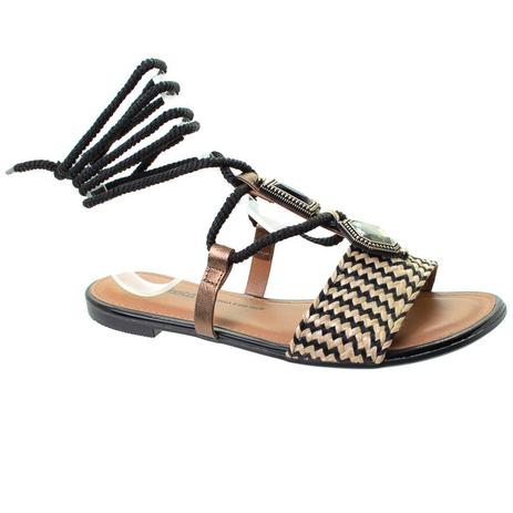 sandalia rasteira de pedraria