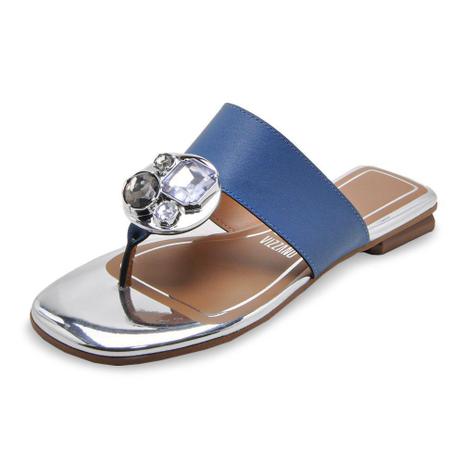Sandália Rasteira Feminina Vizzano 6431213 Azul 1050 - Rasteirinha Feminina  - Magazine Luiza