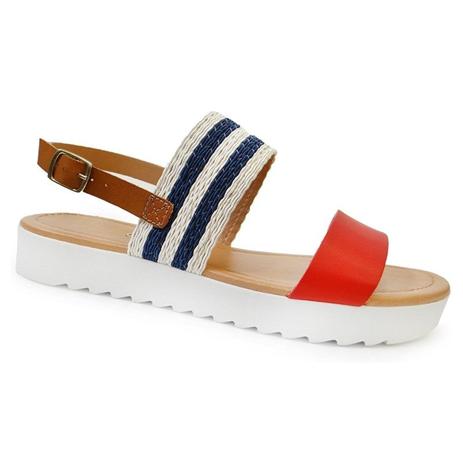 sandalia flatform rasteira