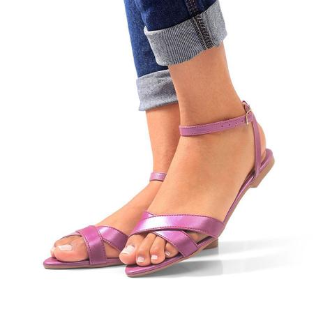 Sandália Rasteira Pórtice Com Tiras Cruzadas Moda Praia Feminina -  Rasteirinha Feminina - Magazine Luiza