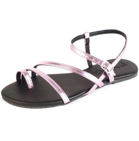 Rasteira tiras metalizada Clearance