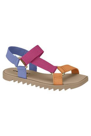 Sandália Rasteira Tratorada Moleca 5454.101 Multicolor - Rasteirinha  Feminina - Magazine Luiza