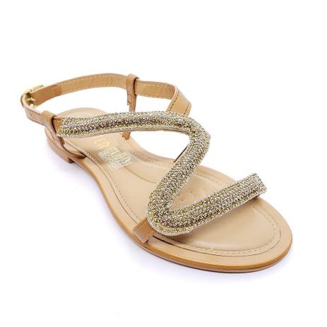 sandalia rasteira strass