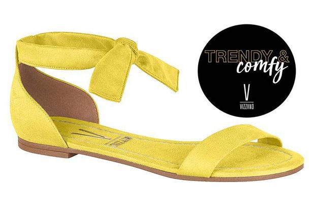 sandalia rasteira vizzano camurça