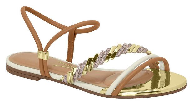 Sandália Rasteira Vizzano Feminina Napa 6448.102 camel - Rasteirinha  Feminina - Magazine Luiza