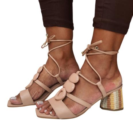 Sandália Casual Tirinha Saltinho Baixo Salto Quadrado Grosso em Promoção |  Ofertas na Americanas