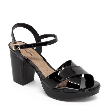 sandália verniz preta beira rio