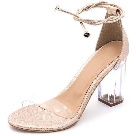 Salto alto com transparencia Clearance