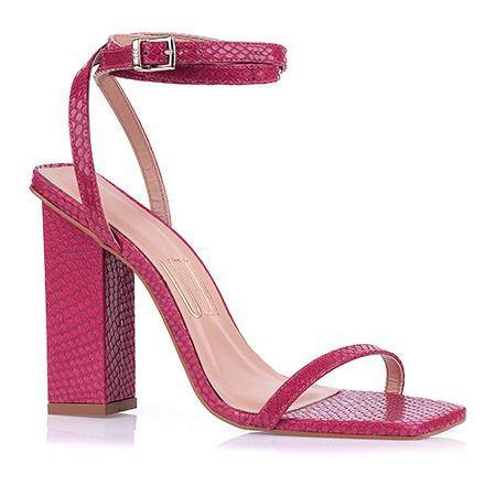 Sandália Salto Alto New Snake Berry - Uza Shoes - Outros Moda e Acessórios  - Magazine Luiza