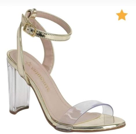 Sandália salto salto preta feminina transparência via marte 2115008 - R$  146.70, cor Preto (confortável, salto alto, salto bloco, com tiras, sola  emborrachada) #135988, compre agora | Shafa