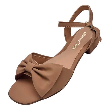 Sandália Dakota Bege de Salto Baixo com Tiras Transparentes | Dakota -  Sandália Dakota Bege de Salto Baixo com Tiras Transparentes | Dakota