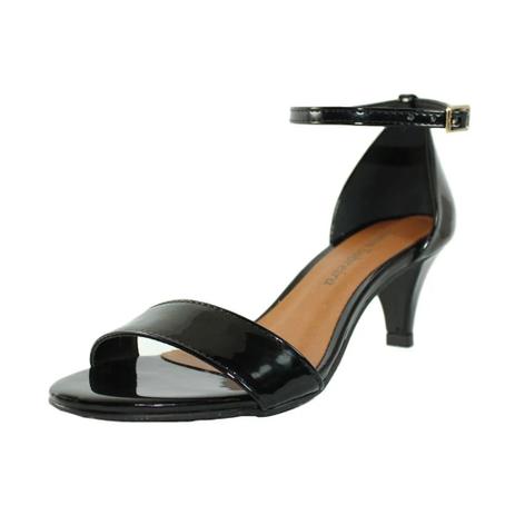 Sandália Salto Baixo Fino Luiza Sobreira Verniz Preto Mod. 4065 - Sandália  Feminina - Magazine Luiza