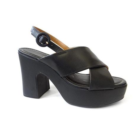 sandalia salto grosso preta vizzano