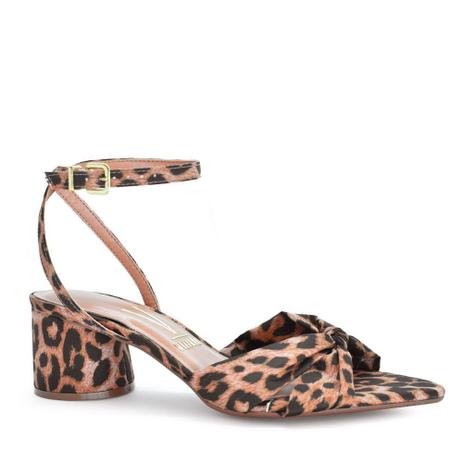 Sandália Salto Grosso Cetim Animal Print Vizzano 6445101 Onça - Sandália  Feminina - Magazine Luiza