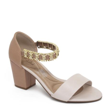 sandália nude beira rio