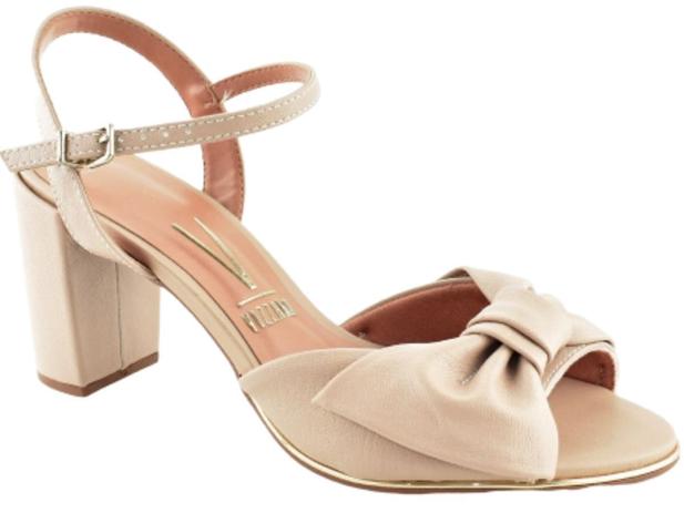 sandalia salto quadrado baixo vizzano