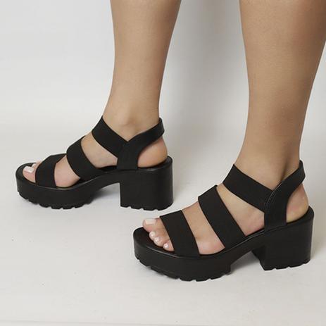 Sandalia salto medio tratorado skin - ZATZ - Sandália Feminina - Magazine  Luiza