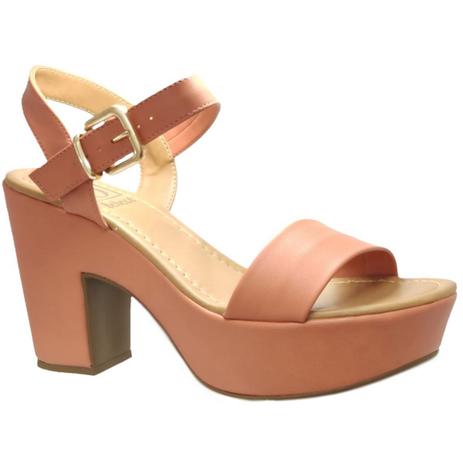 Sandália Bebecê Salto Grosso Iv Bege - Paqueta