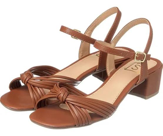 Sandália Salto Quadrado com Laço de Nó Marrom Sacolei - Outros Moda e  Acessórios - Magazine Luiza