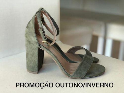 sandalia verde de festa