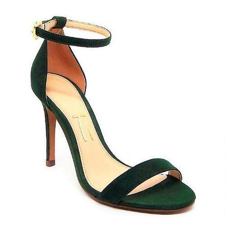 sandalia verde salto alto