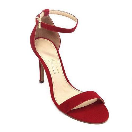 sandalia vermelha tira