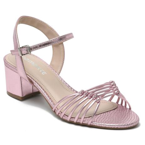 Sandália Salto Via Marte Laço Rosa - Compre online Pixolé Calçados e  Acessórios