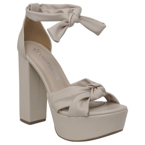 sandalia via marte salto grosso rosa