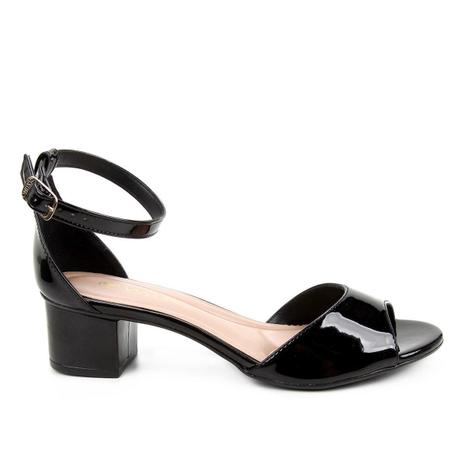 sandalia salto baixo com tornozeleira