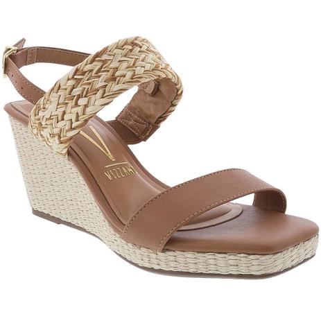 Sandália Vizzano Anabela Tiras Ráfia Caramelo - Sandália Feminina -  Magazine Luiza