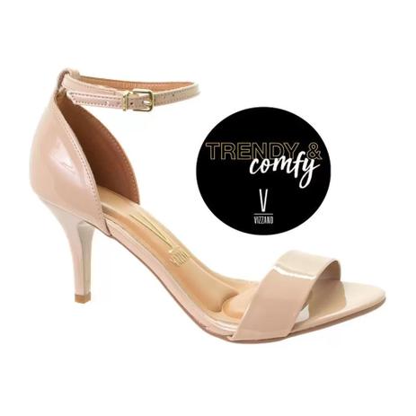 Sandália Vizzano Feminino Salto Fino Bege Verniz - Sandália Feminina -  Magazine Luiza