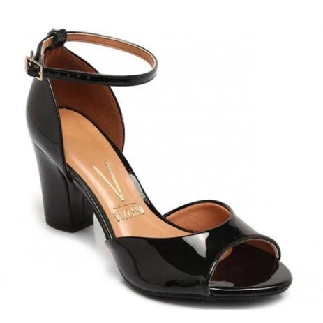 Sandália Vizzano Meia Pata Verniz Preta