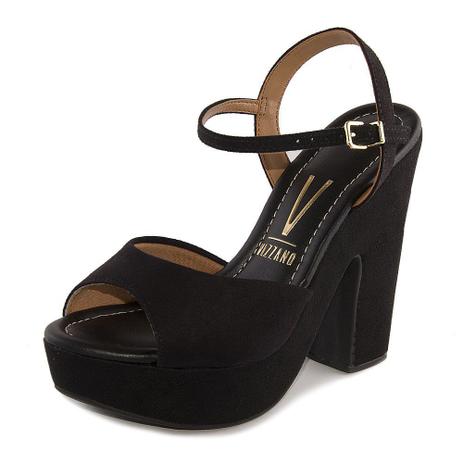 Sandália vizzano camurça preta Clearance