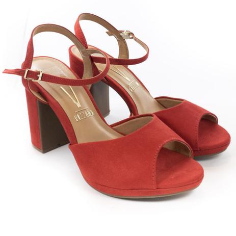 Sandália Vizzano Meia Pata Salto Grosso Vermelha - Sandália Feminina -  Magazine Luiza