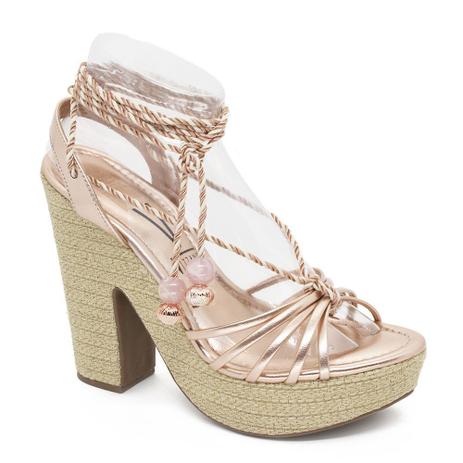 sandália vizzano salto grosso e meia pata glitter ouro