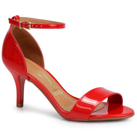 sandalia vizzano salto fino vermelha