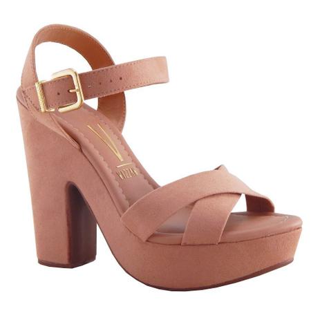 Sandalia vizzano camurça salto grosso Clearance