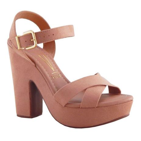Sandalia Vizzano Salto Grosso Meia Pata Camurca Nude 6281127 - Sandália  Feminina - Magazine Luiza