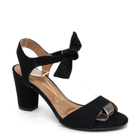 sandalia vizzano preta com laço