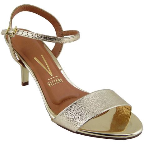 Sandalia Vizzano Salto Médio 6276446 Metalizado Dourado - Sandália Feminina  - Magazine Luiza